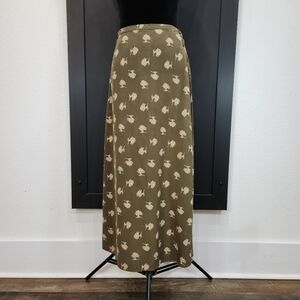 Vintage Picante 100% Pure Silk Maxi Cottagecore Skirt SZ Small